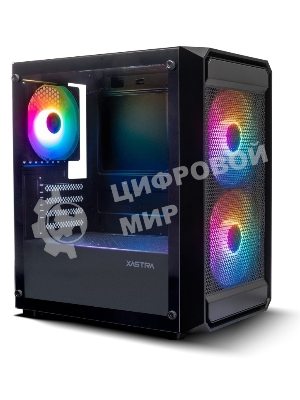 Компьютерный корпус XASTRA A303M 3FRGb Black mATX/Mesh/ tempered glass/2x140мм + 1x120мм FRGb fans/ A303M-2FC14F-1FC12F