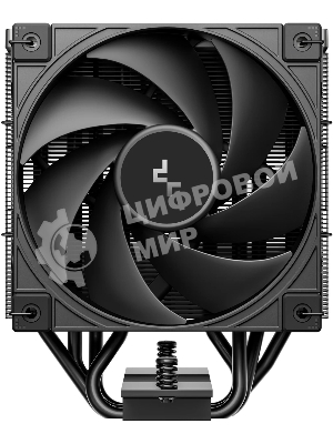 Кулер для процессора DEEPCOOL AK400 G2 LGA1851/1700/1200/115X/AM5/AM4 (12шт/кор, TDP 220W, PWM, Fan 120мм, 4 тепл. Трубки, Wood-grain top cover, черный) RET (R-AK400G2-BKNNMN-GJD)
