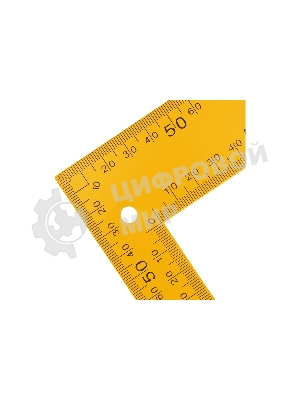 Угольник Denzel стальной, 200 мм х 300 мм, ультрафиолетовая печать (измерительная шкала)