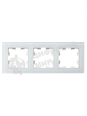 Рамка 3-местная IEK BRITE РУ-3-2-БрБ стекло белый