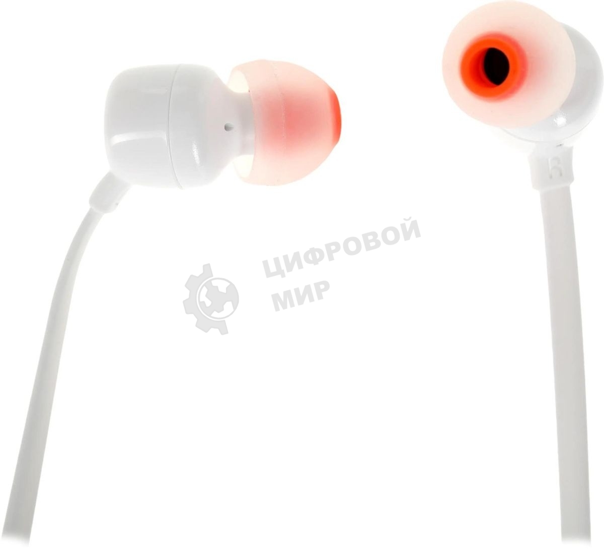 Проводные наушники JBL Tune 110 белый, внутриканальные, Jack 3.5 мм