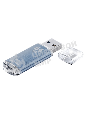 Флешка USB Smartbuy V-Cut Blue (SB64GbVC-B3), 64Gb, USB 3.0, R/W 75/30, голубой