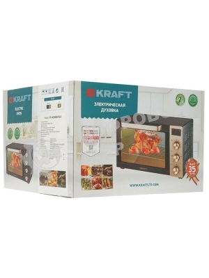 Мини-печь Kraft KF-MO 3506 KGLB (черный/золото) с дисплеем