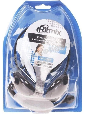 Гарнитура Ritmix RH-331M чёрный, проводная, 3.5 мм