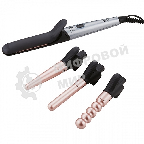 Мультистайлер BQ HST8030 серебристый/черный, 25 мм, 200 °C, 3 режима