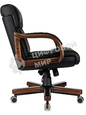 Кресло Бюрократ T-9932W-LOW-Eco черный, экокожа