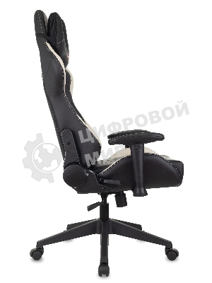 Кресло Бюрократ VIKING 5 AERO WHITE черный/белый, экокожа, 120 кг, механизм качания