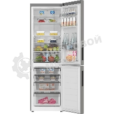 Холодильник Haier C2F619CFU1 серебристый двухкамерный 256/108л морозилка снизу, No Frost