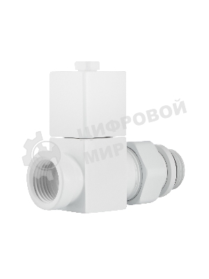 Набор дизайн-вентилей Royal Thermo CUBE, прямой (белый) 1/2