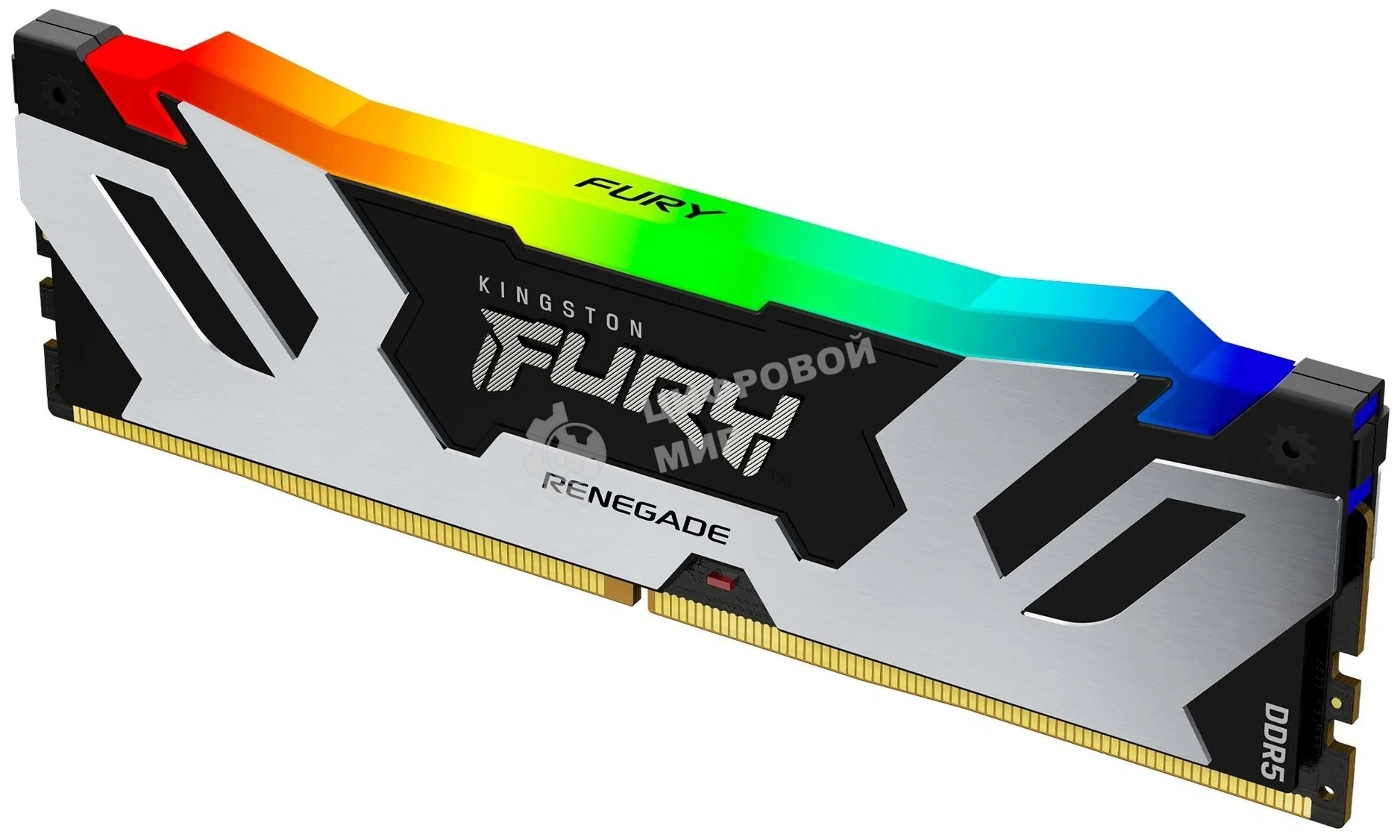 Оперативная память Kingston Fury Renegade, DDR5, 16Gb (1x16Gb), 7200MHz, CL38, DIMM, радиатор, RGB, черный