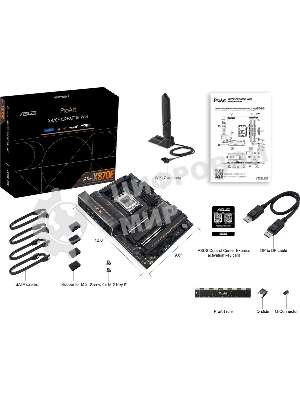 Материнская плата ASUS PROART X870E-CREATOR WIFI, AM5, AMD X870E, 4xDDR5, 4xSATA, 4xM.2, 2xPCIe 5.0 x16, 1xPCIe 4.0 x4, 2xUSB-C 40Gbps, 1xUSB-C 20Gbps, 7xUSB-A 10Gbps, 1xUSB-A 2.0, 1xDP (v1.4), 1xHDMI (v2.1), 1x10Gb LAN, 1x2.5Gb LAN, Wi-Fi 7, Bluetooth 5.4, 3x3.5 мм, 7.1, ATX