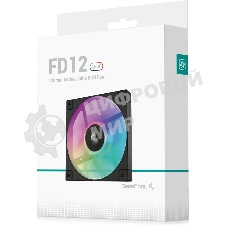 Вентилятор для корпуса DEEPCOOL FD12 черный, 120 мм, 2050 об/мин, 26.9 дБ, 4 pin