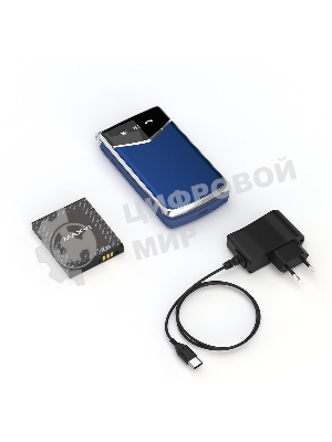 Мобильный телефон Maxvi E11 синий/серебристый