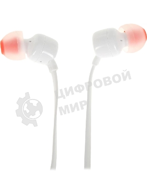 Проводные наушники JBL Tune 110 белый, внутриканальные, Jack 3.5 мм