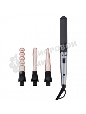 Мультистайлер BQ HST8030 серебристый/черный, 25 мм, 200 °C, 3 режима