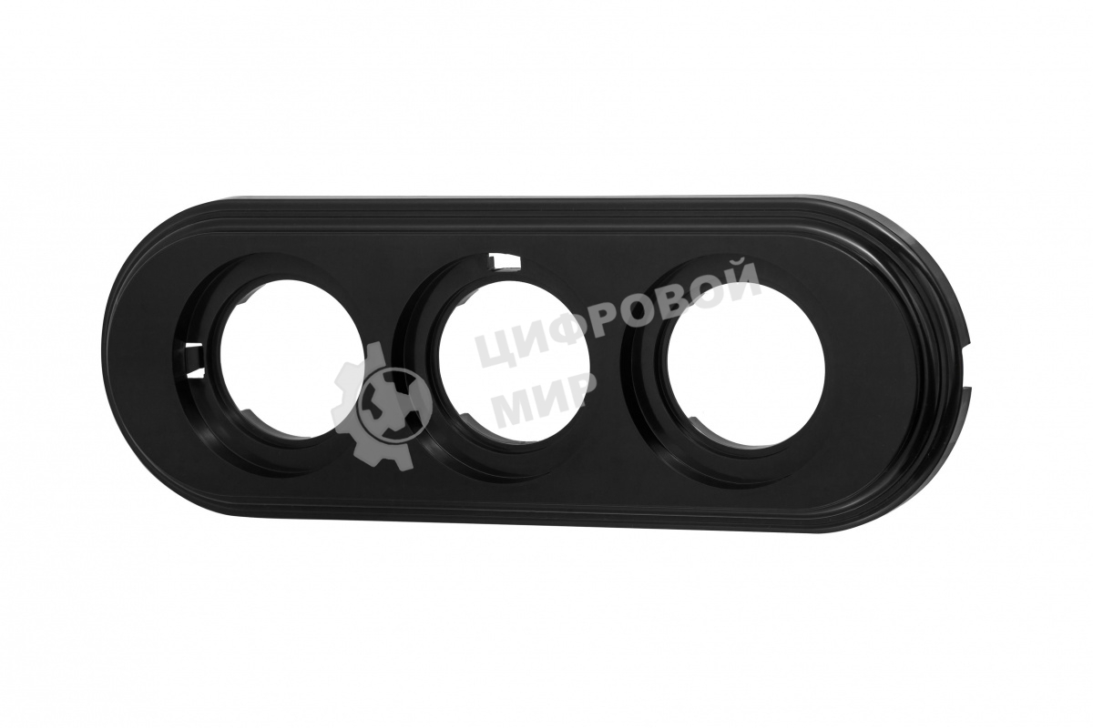 Рамка Bironi BF1-630-23 3-м ретро пластик черный