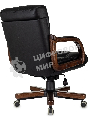 Кресло Бюрократ T-9932W-LOW-Eco черный, экокожа