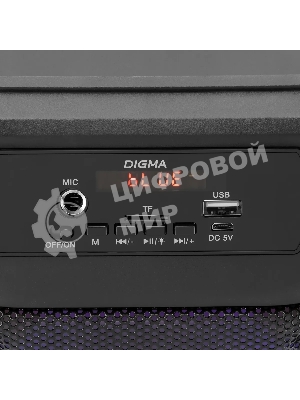 Минисистема Digma D-MC1705 черный 100Вт FM USB BT micro SD