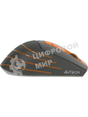 Мышь беспроводная A4Tech Fstyler FG30S серый/оранжевый, 2000 dpi, радиоканал, USB, кнопки - 6