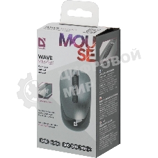 Мышь беспроводная Defender Wave MM-995 серебристый, 1600 dpi, радиоканал, USB, кнопки - 4
