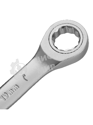 Набор ключей комбинированных трещоточных Denzel 6-19 мм, 12 шт., CrV, матовый хром