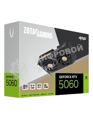 Видеокарта Zotac RTX 5060 AMP 8Gb GDDR7 128bit 3xDP HDMI 2FAN MEDIUM PACK