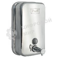 Дозатор для жидкого мыла из нерж. стали Puff-8608, хром, 800 мл, глянцевый, 19х12х12 см