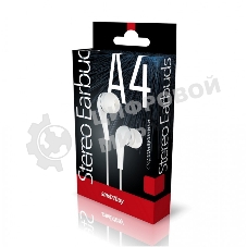 Проводные наушники Smartbuy A4 белый, внутриканальные, Jack 3.5 мм, микрофон на проводе