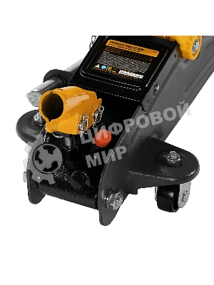 Домкрат гидравлический подкатной с фиксатором Denzel, 2 т, 130-330 мм