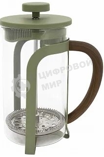 Френч-пресс DOMENIK DMF251 COLOR&WOOD серо-зеленый 350 мл
