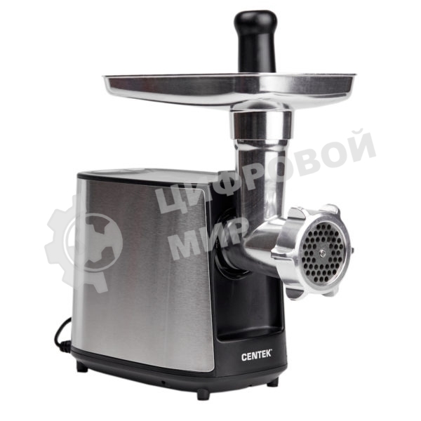 Мясорубка электрическая Centek CT-1617 Juice серебристый, 2000 Вт, 2.0 кг/мин, реверс, защита от перегрузки, насадки - 5