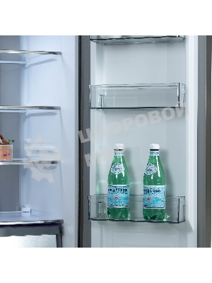 Холодильник Бирюса CD 496 TGG текстурированное бежевое стекло трехкамерный 334/162л морозилка снизу, No Frost, Side by Side