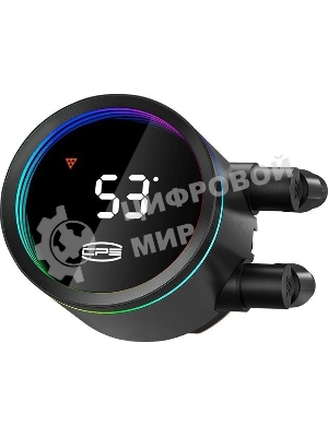 Система охлаждения PCCooler DA360 Pro ARGb Digital BK (300W, 360мм, LED temp., Black, ARGb/Fans: 3x120мм, 75.8CFM, 33.7dBA, 2200RPM/Pump height 57мм, 28dBA, 3000RPM, Rad thickness 27мм/S: 1851, 1700, 1200, 20XX, 115X, AM5, AM4)