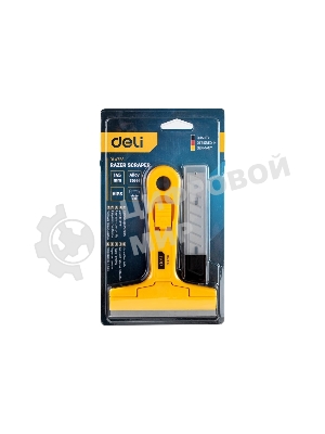 Скребок Deli EDL4723 145мм + 10 лезвий Ширина лезвия: 18 мм. Толщина лезвия: 0,5 мм. Высокопрочный пластик ручки. Лезвие из сплава.