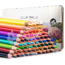 Карандаши цветные Deli 6568, липа, цветной корпус 72 цвета, металлическая коробка