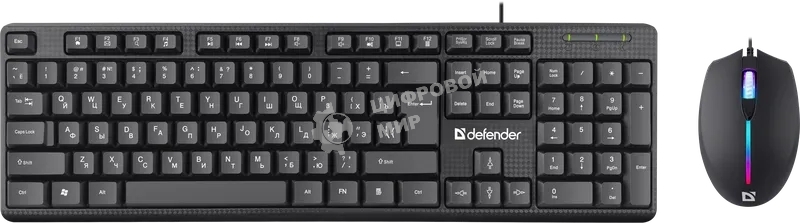 Комплект клавиатура+мышь Defender Triumph C-991 проводной, USB, 1600 DPI, чёрный