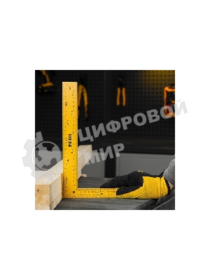 Угольник Denzel стальной, 200 мм х 300 мм, ультрафиолетовая печать (измерительная шкала)