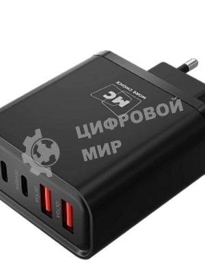 Сетевое зарядное устройство MORE CHOICE NC95 2USB+2Type-C 3.0A PD 65W, черный