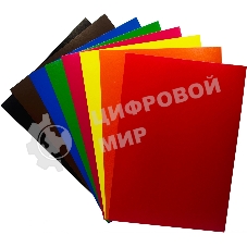 Картон цветной Silwerhof двусторонный мелованный, 8л. 8цв. A4 CREATE папка