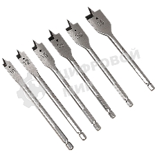 Набор перовых сверл по дереву 6 шт (10/12/16/18/20/25мм) Deli DH-MBZ006-ED1 длина 150мм, 1/4