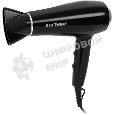 Фен Starwind SHD 7080 черный/хром, 2200 Вт, ионизация