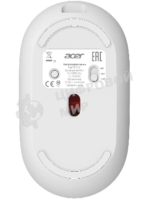 Мышь беспроводная Acer OMR301 белый, 1600 dpi, радиоканал, Bluetooth, USB, кнопки - 4