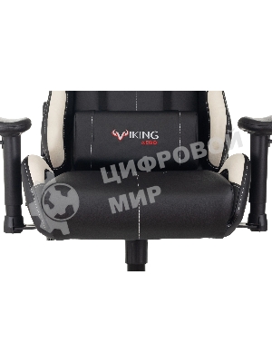 Кресло Бюрократ VIKING 5 AERO WHITE черный/белый, экокожа, 120 кг, механизм качания