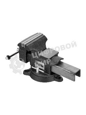 Тиски слесарные Denzel BVH-150 150 мм, поворотные, стальная направляющая, с наковальней