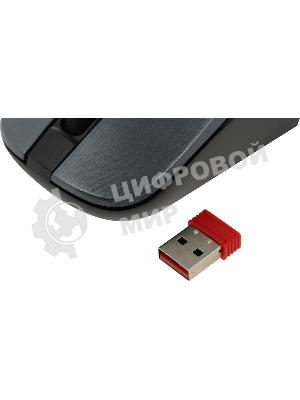 Мышь беспроводная Defender Wave MM-995 серебристый, 1600 dpi, радиоканал, USB, кнопки - 4