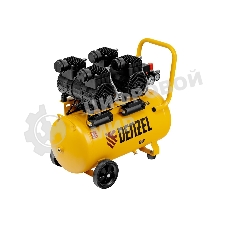 Компрессор безмасл. малошумный Denzel DLP -3000/50, 3 кВт, 2х1,5 кВт,50 л, 2850 об/мин,500 л/мин