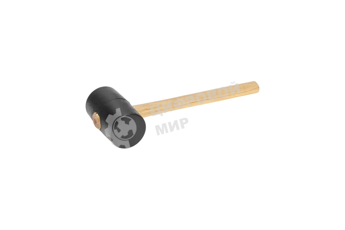 Киянка резиновая Kranz KR-12-8144 680 г, черная резина, деревянная рукоятка