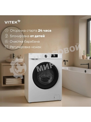 Стиральная машина Vitek VT-WSE8201 класс: A+++ загр.фронтальная макс.:8кг белый инвертор