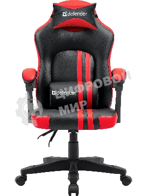 Кресло Defender MERCURY BLACK/RED черный/красный, экокожа