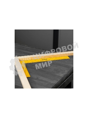 Угольник Denzel стальной, 200 мм х 300 мм, ультрафиолетовая печать (измерительная шкала)